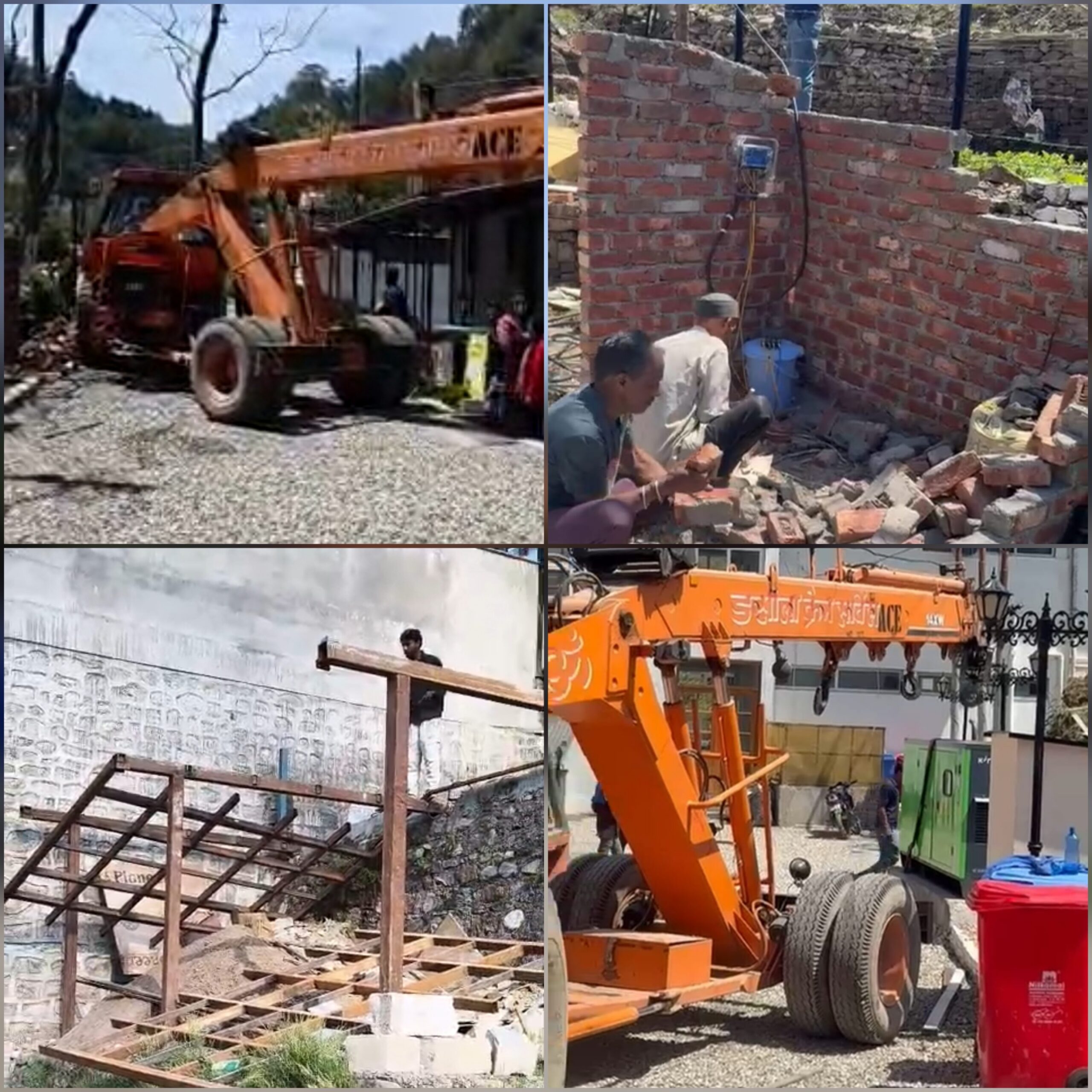नैनीताल : कुमाऊं आयुक्त दीपक रावत के निर्देश पर जिला विकास प्राधिकरण की टीम द्वारा अतिक्रमण को किया ध्वस्त