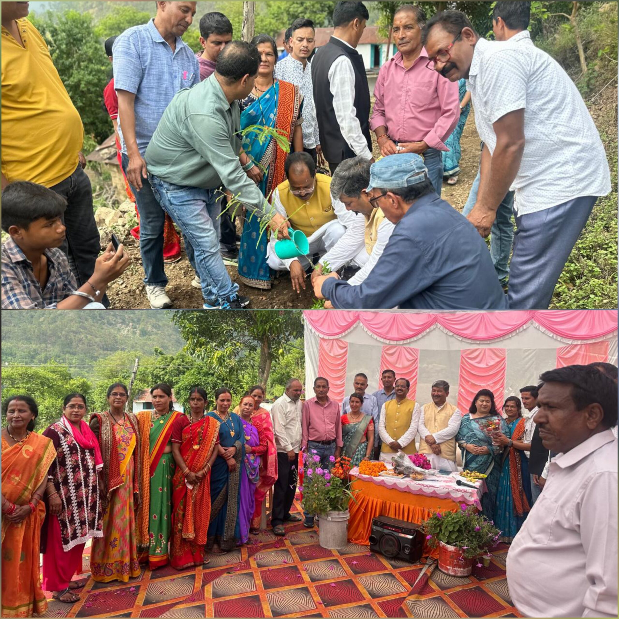 जनसमस्याओं के समाधान और क्षेत्रीय विकास पर हुई चर्चा, जनप्रतिनिधियों ने किया वृक्षारोपण