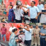 हल्द्वानी में सड़क सुरक्षा पर प्रशासन सख्त, बिना हेलमेट चालकों को जिलाधिकारी ने बांटे हेलमेट; अगली बार वाहन होगा सीज