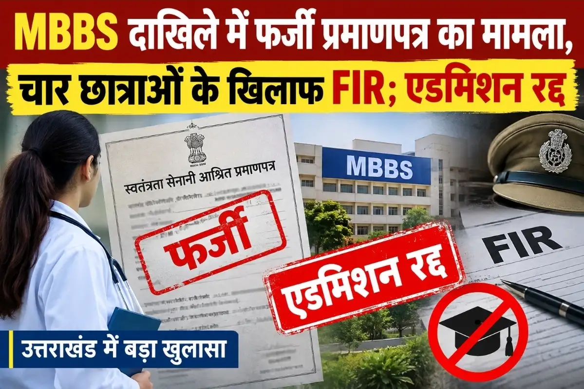 उत्तराखंड में फर्जी प्रमाणपत्र से MBBS दाखिले का खुलासा, चार छात्राओं के खिलाफ FIR; एडमिशन रद्द
